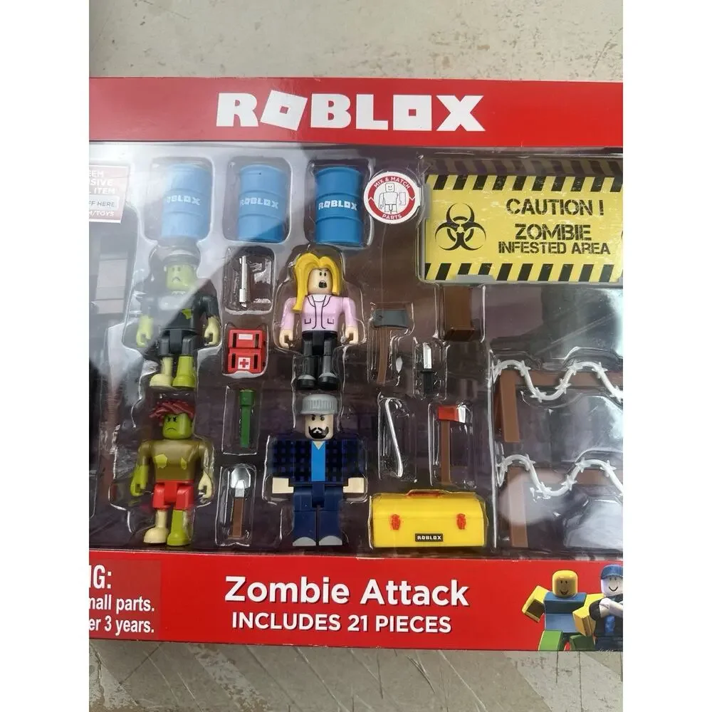 Roblox Zombie Attack Large 20 Piece Set Includes Exclusive Virtual Item NEW